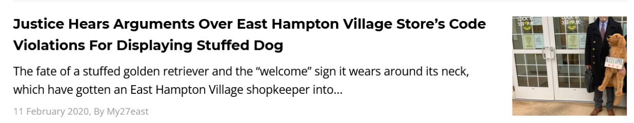 East Hampton Stuffed Dog case